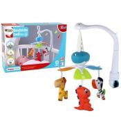 Karuzela do łóżeczka na baterie niebieska