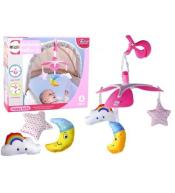 Karuzela do łóżeczka różowa