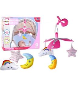 Karuzela do łóżeczka różowa