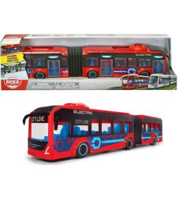 Autobus przegubowy czerwony Volvo 40cm