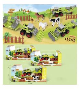 Zestaw rolniczy z metalowym pojazdem