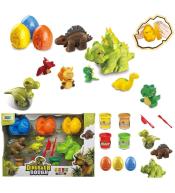 Masa plastyczna z foremkami dinozaury