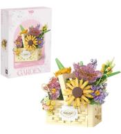 Klocki kosz z kwiatami 1263el