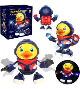 Kaczka astronauta tańcząca na baterie