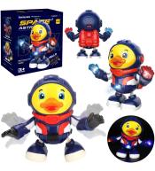 Kaczka astronauta tańcząca na baterie
