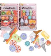 Zestaw deserowy ciastka i lody