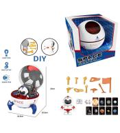 Astronauta w kapsule z akcesoriami