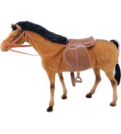 Koń flokowany brązowy