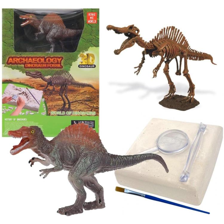 Wykopaliska paleontolog szkielet dinozaura