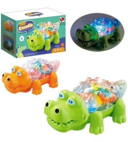 Krokodyl z napędem, dźwiękiem i światłem