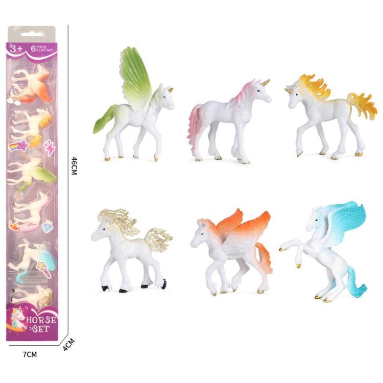 Jednorożce pegazy konie 6szt