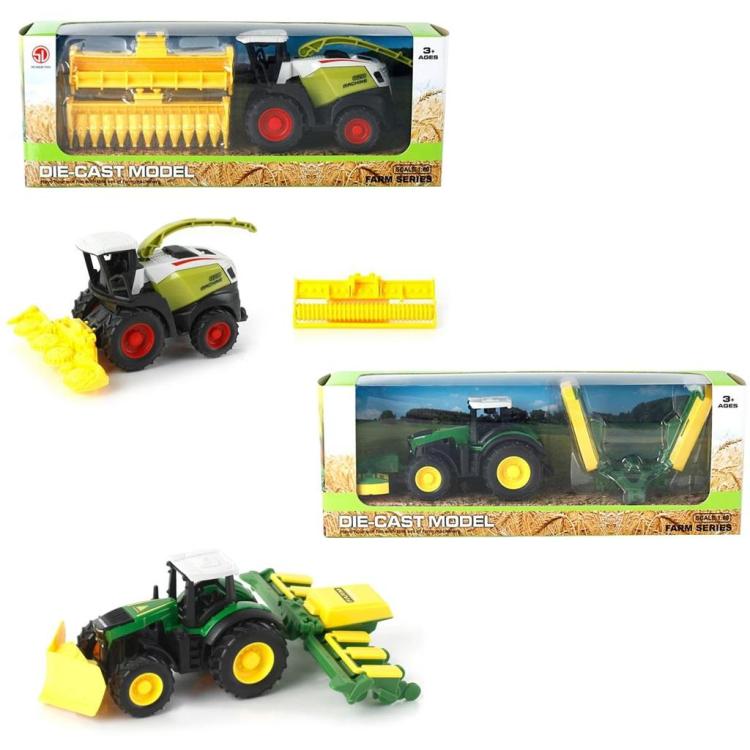 Traktor kombajn z maszyną