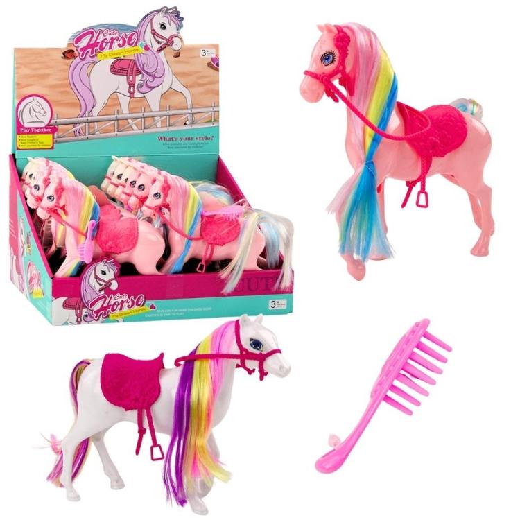 Koń z tęczową grzywą i grzebieniem MIX