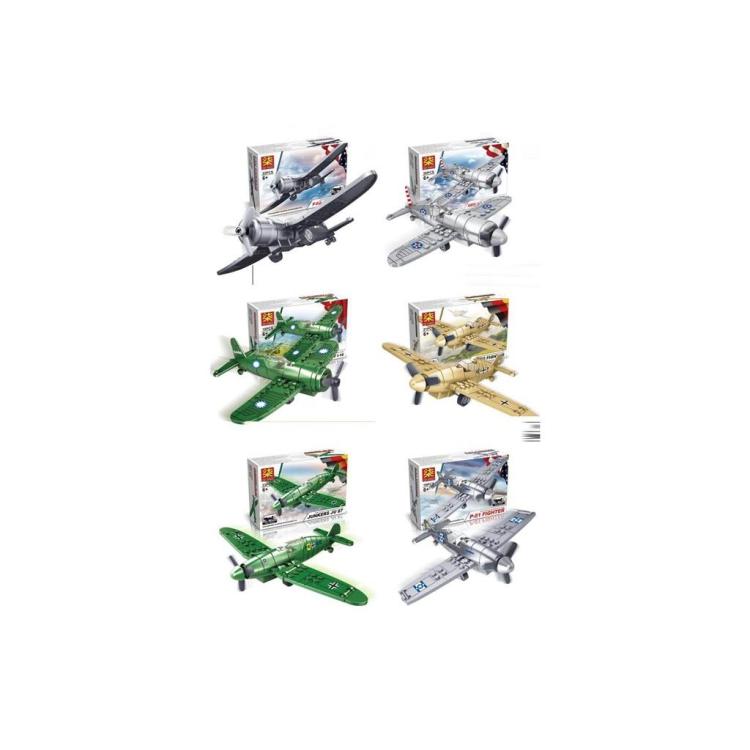 Klocki samoloty 20el MIX