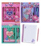 Notatnik pamiętnik serce z długopisem MIX