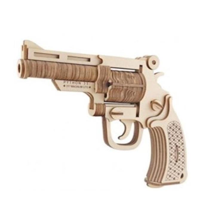 Układanka drewniana rewolwer