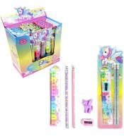 Zestaw przyborów szkolnych z motywem jednorożca