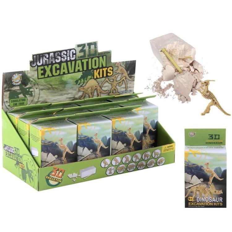 Wykopaliska paleontolog szkielet dinozaura MIX