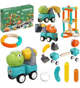 Klocki magnetyczne dinozaury 83el