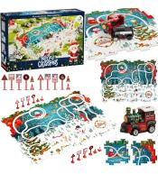 Kolejka tor puzzle świąteczne 25el