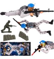 Żołnierz czołgający się na baterie