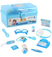 Zestaw lekarski ze światłem w kuferku