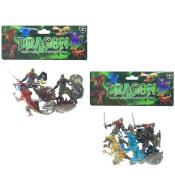 Zestaw figurek rycerze i smoki MIX
