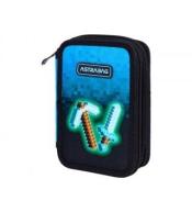 Piórnik Jumbo potrójny z wyp. Blue Pixel ASTRA