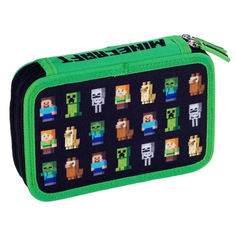 Piórnik poj. bez wyp. 2 klapki Minecraft ASTRA