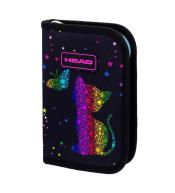 Piórnik 2klapk bez wyp Head Golden Rainbow Kitty