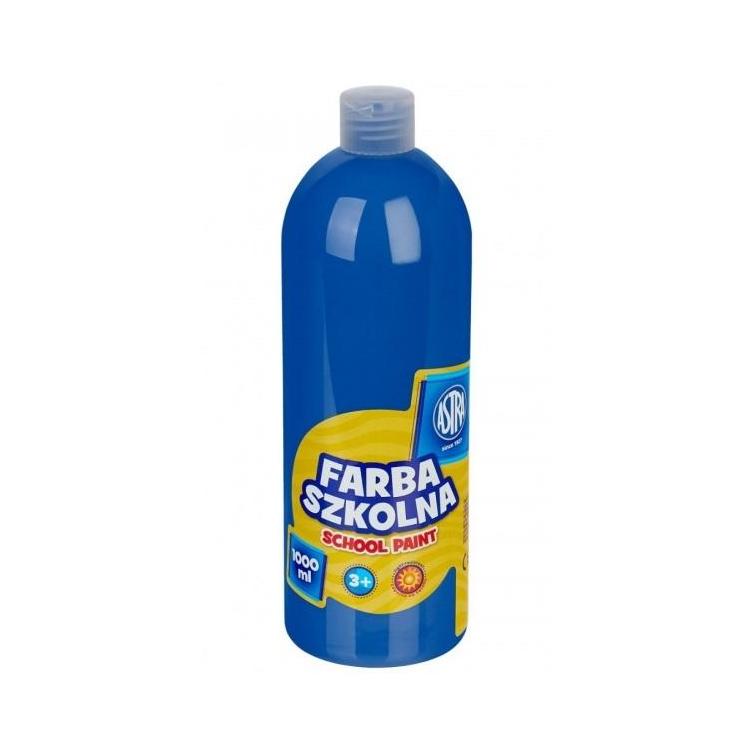 Farba szkolna niebieska ciemna 1000ml ASTRA
