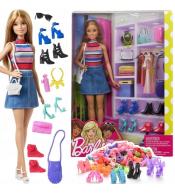 Barbie FVJ42 – lalka z akcesoriami (11 dodatków)