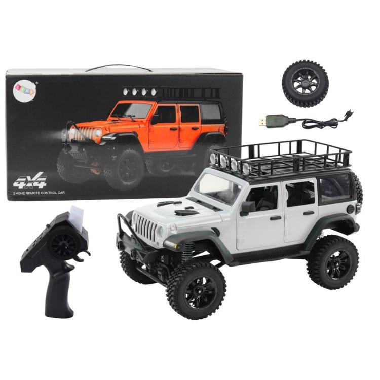 Auto terenowe R/C 2.4G napęd 4x4 siwy