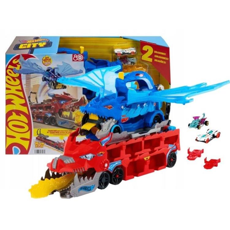 Hot Wheels City Transporter Podwójny smok 2w1