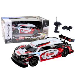 Auto sportowe RC 1:16 biało czerwone