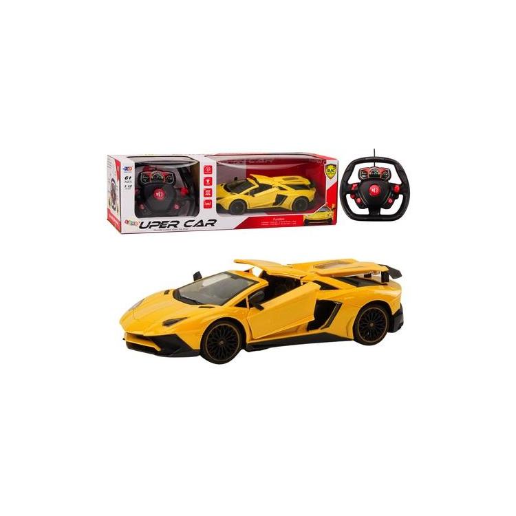 Samochód sportowy RC 1:12 żółty