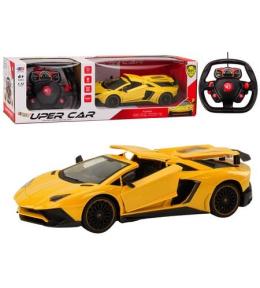 Samochód sportowy RC 1:12 żółty