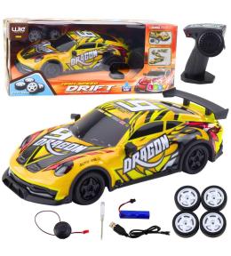 Auto sportowe R/C podświetlana karoseria żółte
