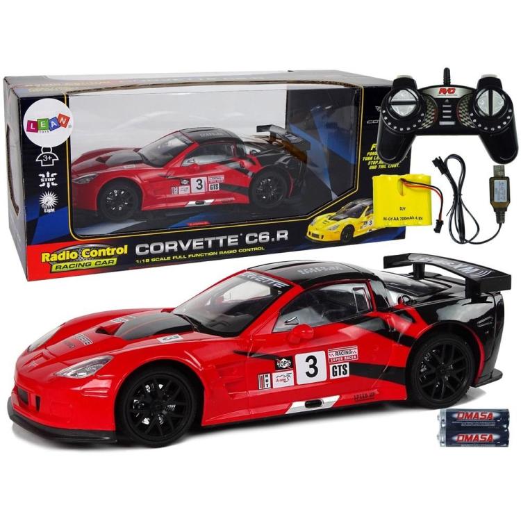 Corvette C6.R 1:18 zdalnie sterowane czerwone