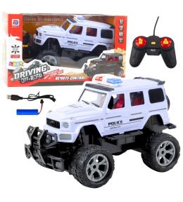 Radiowóz terenowy R/C 1:12 biały