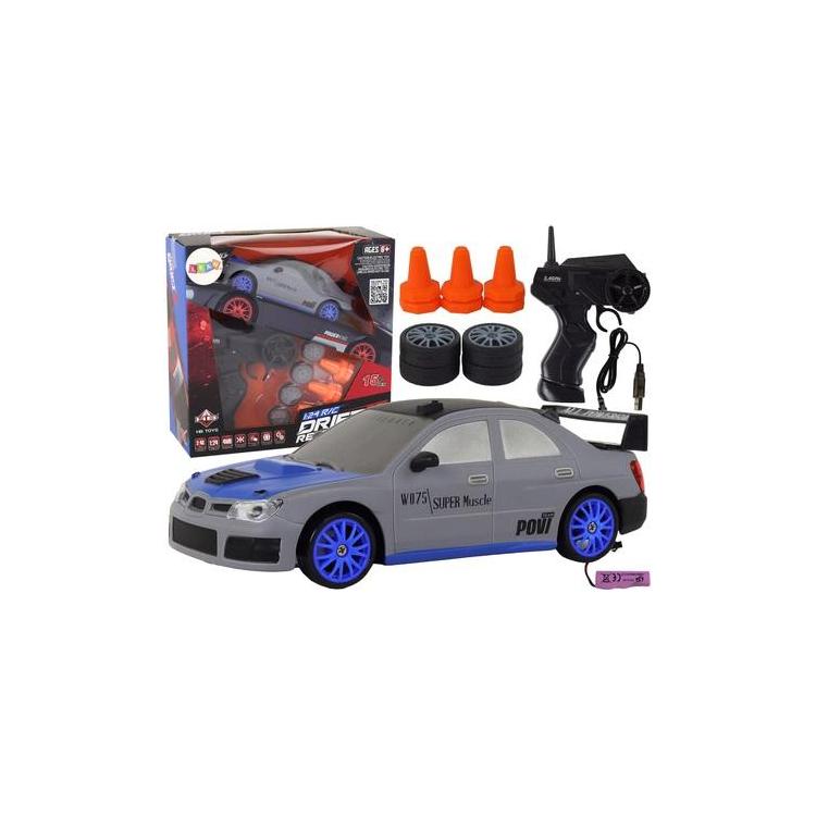 Autko sportowe R/C 1:24 wymienne koła szare