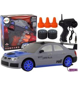 Autko sportowe R/C 1:24 wymienne koła szare