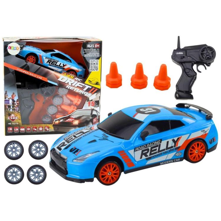 Auto sportowe R/C 1:24 niebieskie