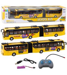 Trolejbus przegubowy RC 1:32 zółty