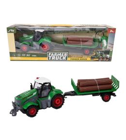 Traktor R/C z przyczepą do przewożenia drewna 1:24