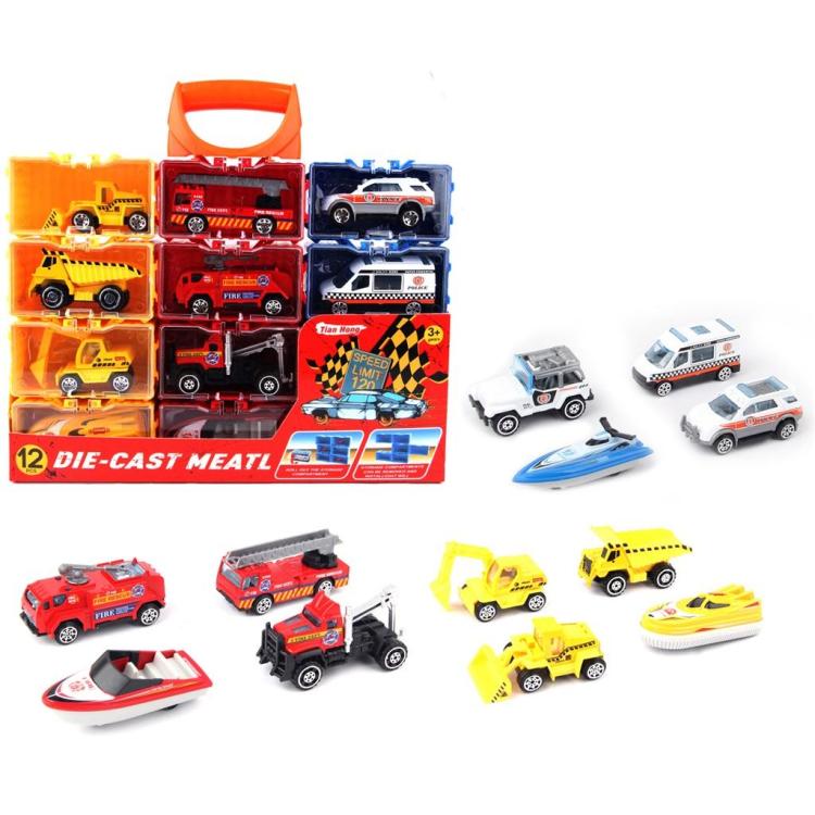 Pojazdy metalowe 12szt