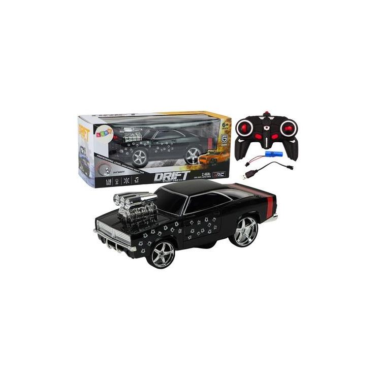 Auto R/C 1:18 Drift 360 światło dźwięk czarny