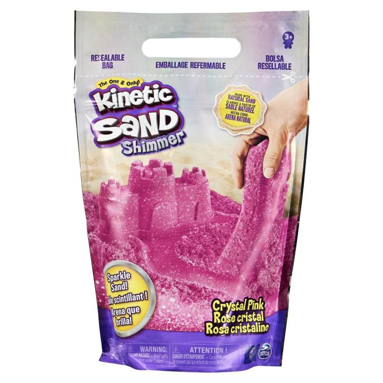 Kinetic Sand - Piasek błyszczący różowy 900g