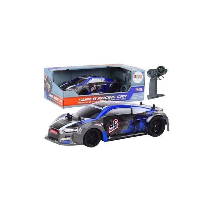 Auto R/C 1:18 gumowe koła drift niebieski
