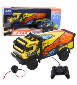 Ciężarówka R/C dźwięk źółto-pomarańczowa